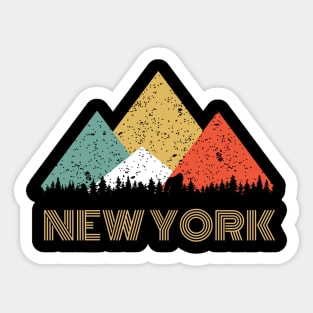 Secret Sasquatch Hidden Retro New York with Hiding Bigfoot Sticker